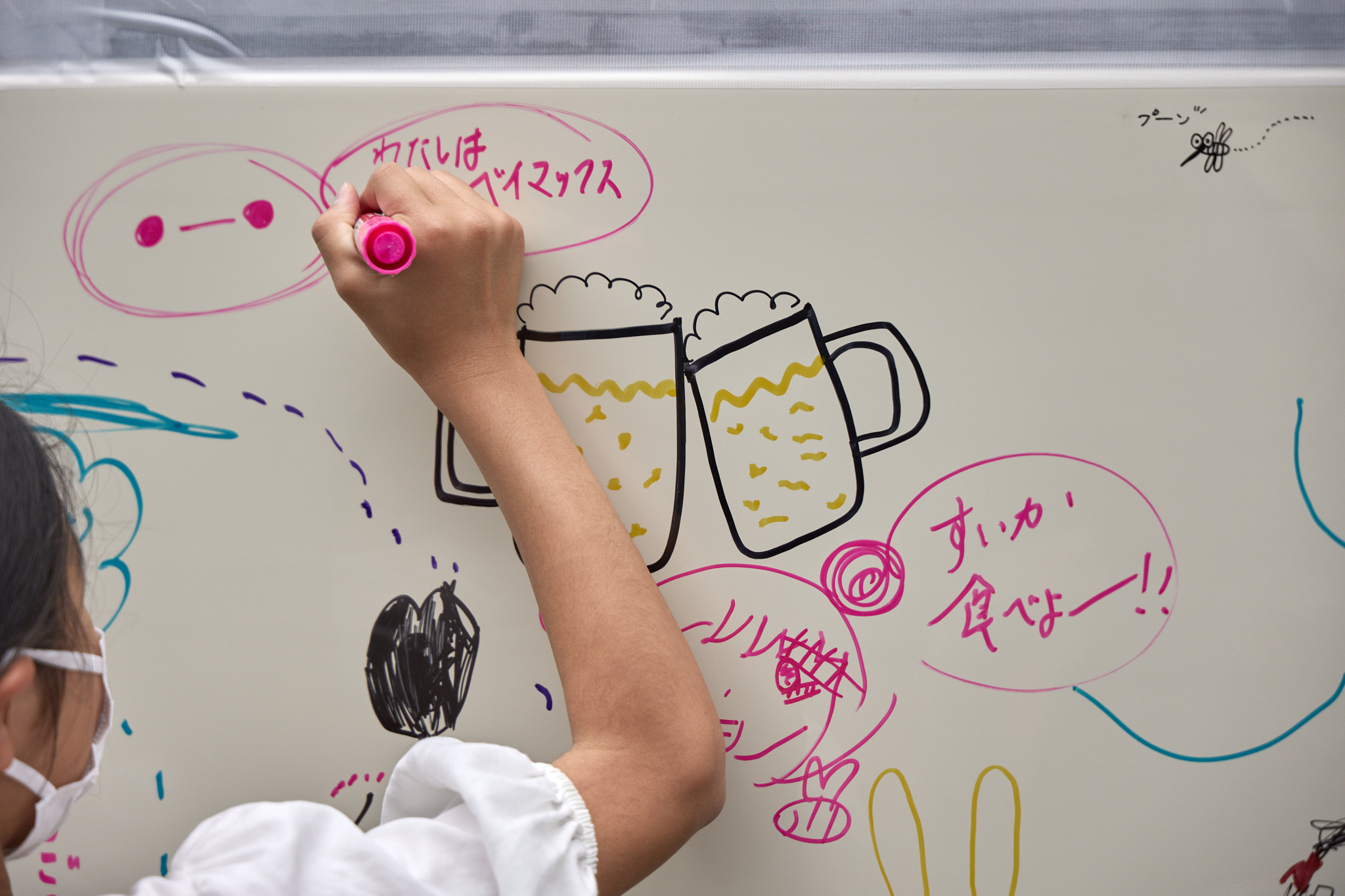 バスにお絵かき 茨城交通 勝田TAMARIBA横丁 茨城 ひたちなか