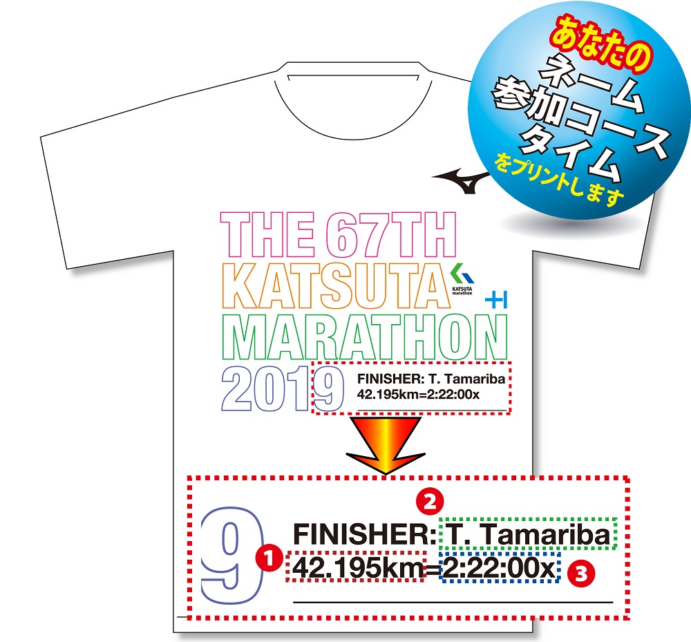 第67回勝田全国マラソン出場記念Tシャツ販売
